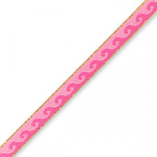 Ribbon text waves Fuchsia-Light Pink